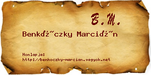 Benkóczky Marcián névjegykártya